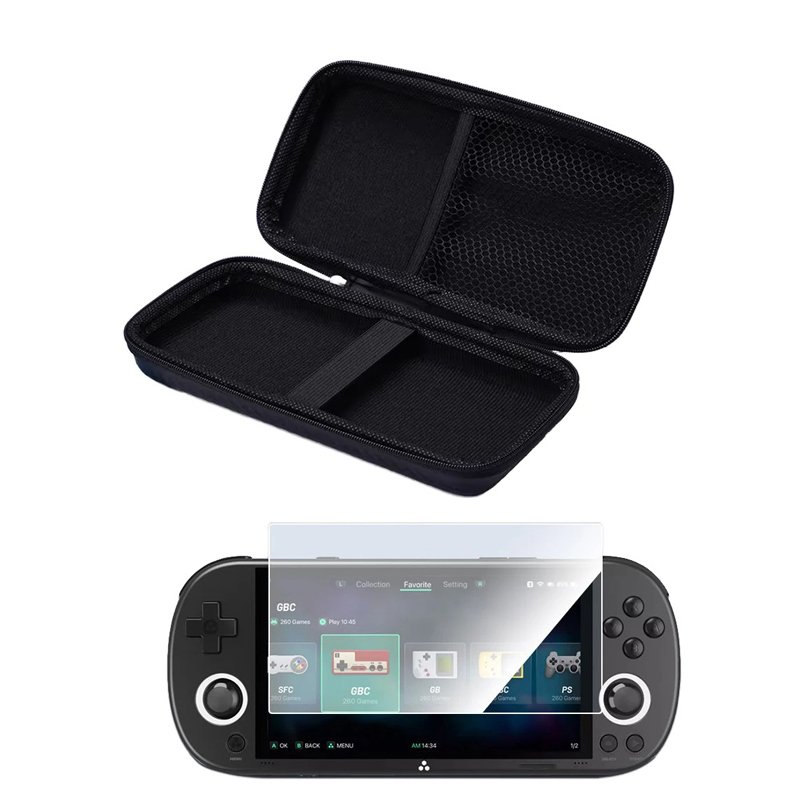 Gaming Console Bag - ポータブル EVA キャリングバッグ Trimui スマートプロアクセサリー用ハンドヘルドゲームコンソールスクリーンプロテクター 9H