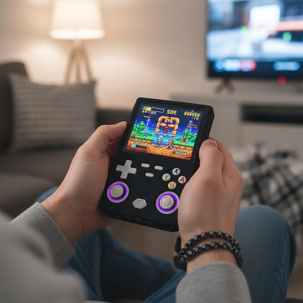Gaming Console R36 Ultra - R36 ウルトラシリコン保護ケースハンドヘルドオープンソースゲームコンソール防塵収納ボックスシンプルなソリッドカラーシェル