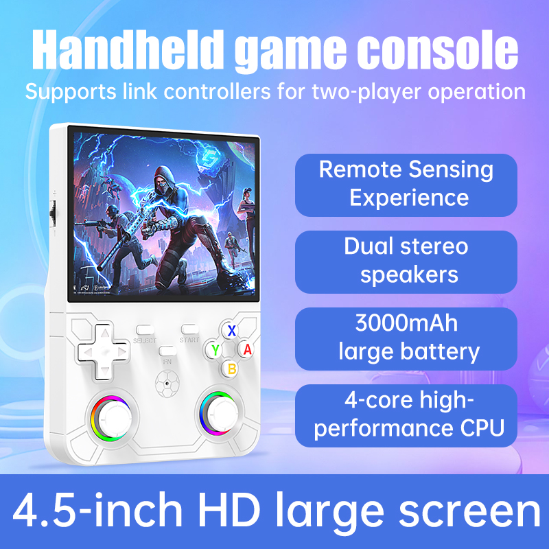 Gaming Console R36 Ultra - R36 Ultra X レトロハンドヘルドビデオゲームコンソール オープンソースLinuxシステム搭載 4.5インチIPSスクリーン