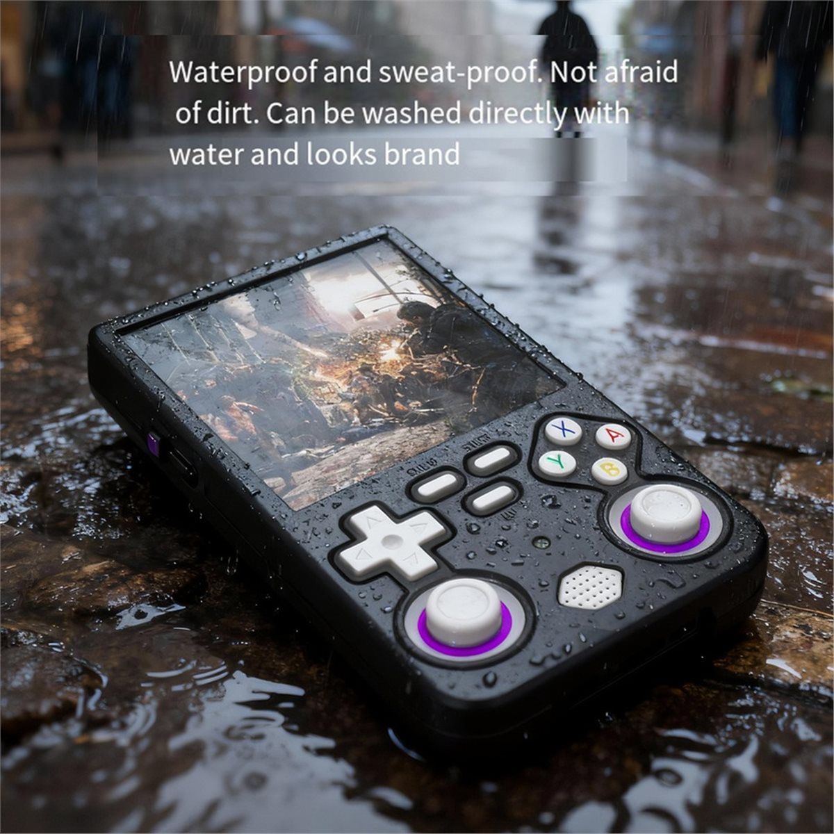 Gaming Console R36 Ultra - A86G 新型シリコン保護ケース 防塵＆耐衝撃シリコンカバー R36 Ultra ハンドヘルドオープンソースゲーム機用