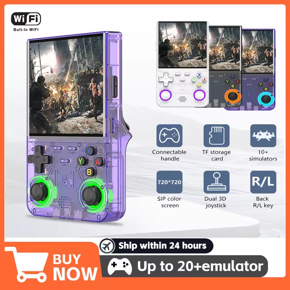 Gaming Console R36 Ultra - R36 ウルトラレトロ 携帯型ゲーム機 4.0インチIPSスクリーン 128GB/64GB 3000mAh
