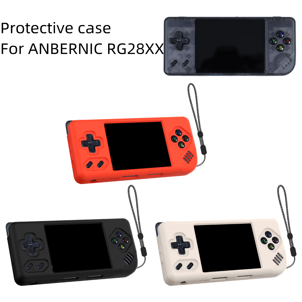 Gaming Console High Quality - 高品質シリコン保護ケース ANBERNIC RG28XX ゲームコンソール用落下保護シンプルなソリッドカラー