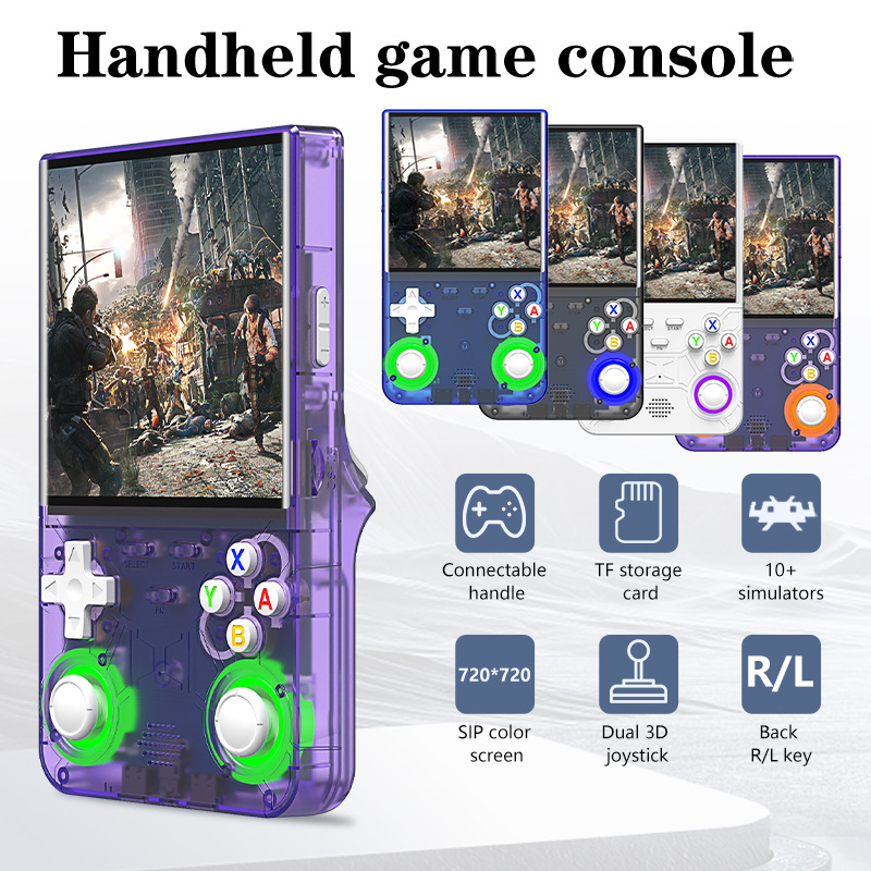 Gaming Console R36 Ultra - 新型R36ウルトラレトロゲーム機 Linuxシステム搭載 4インチIPSポータブルビデオゲーム機、PSP/GBA/DC RGBジョイスティック対応