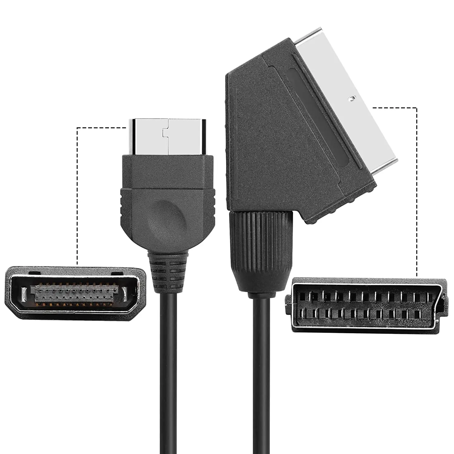 2個/ロット 6フィート RGB SCART ワイヤーケーブ - Gaming Console Ps3 のレビューと価格