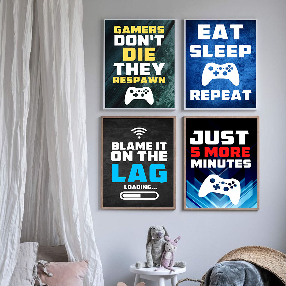 Gaming Quotes Art Painting Con - Gaming Console Picture のレビューと価格